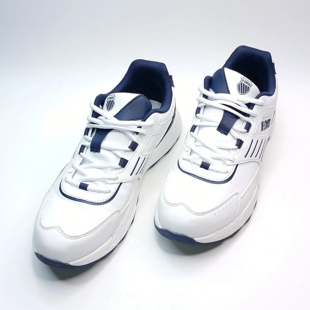 K-Swiss Fario Sneaker Men Size 11 White Navy Blue Athletic Training Shoe